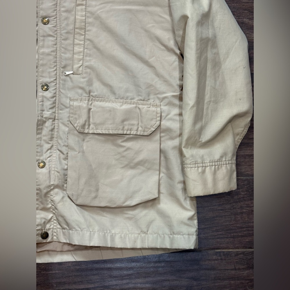 Beige Mountain Trails Plaid Lined Parka Jacket L - Picture 5 of 16